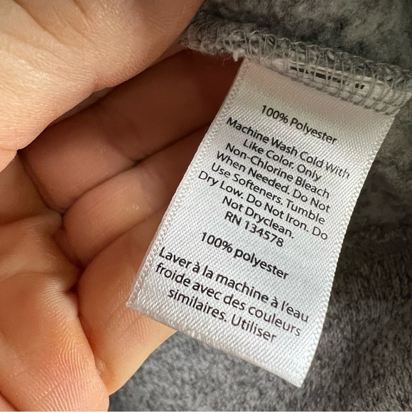 VINEYARD VINES Girls' Heathered Gray Zip Front Fleece, XL - Picture 11 of 11